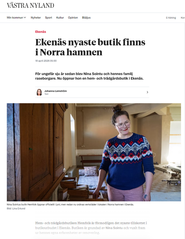 Ekenäs nyaste butik finns i Norra hamnen