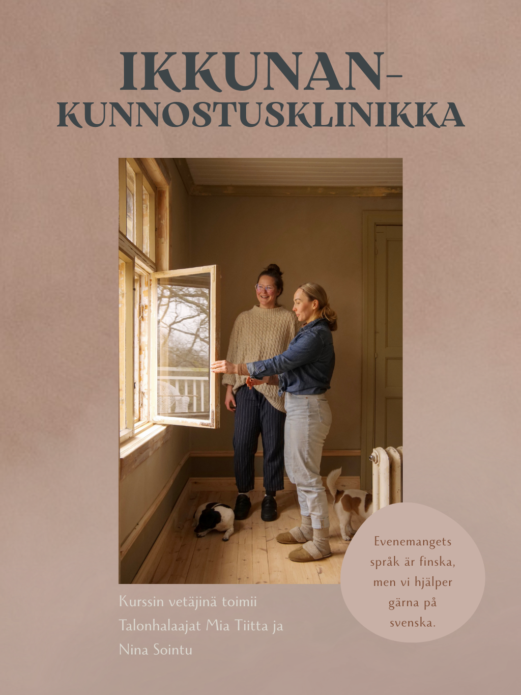 Talonhalaajien ikkunankunnostusklinikka (useita päivämääriä)