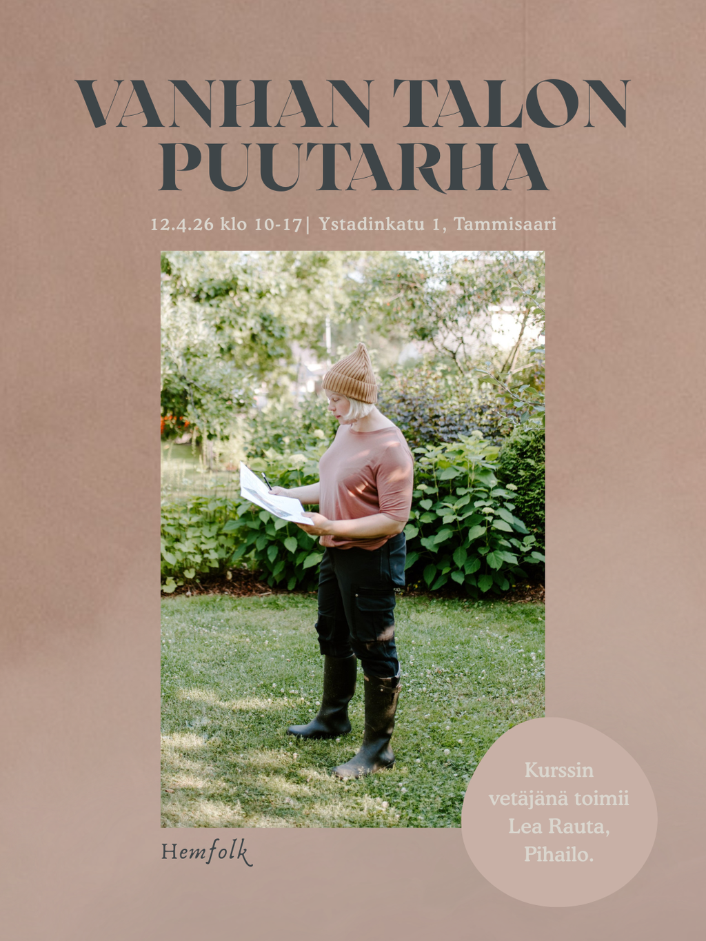 VANHAN TALON PUUTARHA 12.4.2026